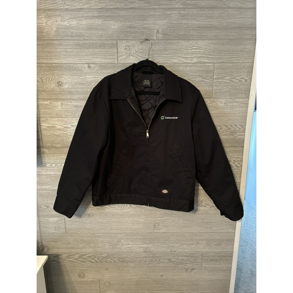 Dickies Black Work Wear Century Link Full Zip Quilted Jacket Adult Size L